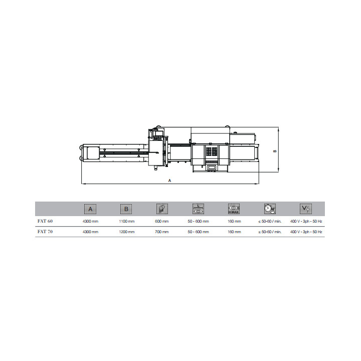 STEP FAT-60 Flow Pak Maskine for Pizza og større produkter