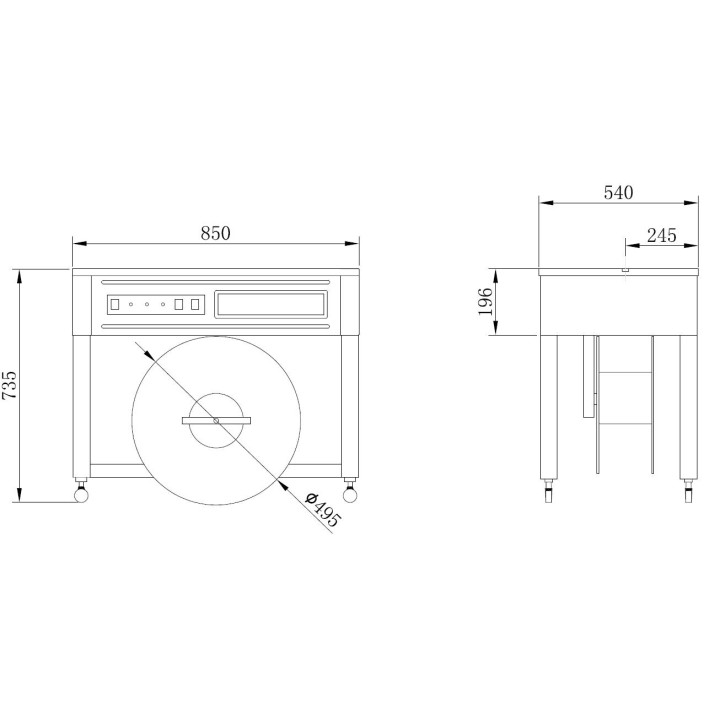 Halbautomatische Umreifungsmaschine STEP AS 50