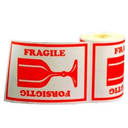 Label - Forsigtig Glas 