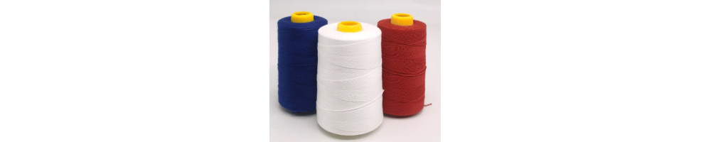 Yarn, tread for bag closers sewing machines